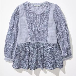 AE Long-Sleeve Peasant Blouse